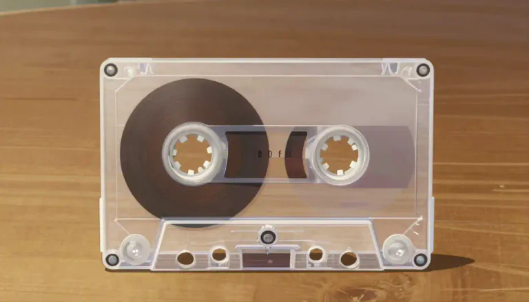Visual representation of "cassette" - A small plastic case for a reel of magnetic tape, used in devices like tape recorders and video players.
