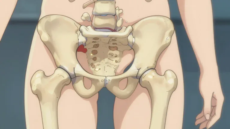 Visual representation of "acetabular" - Related to the acetabulum, the socket of the hip bone.