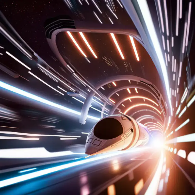 Visual representation of "hyperspace" - A fictional method of faster-than-light travel in the universe