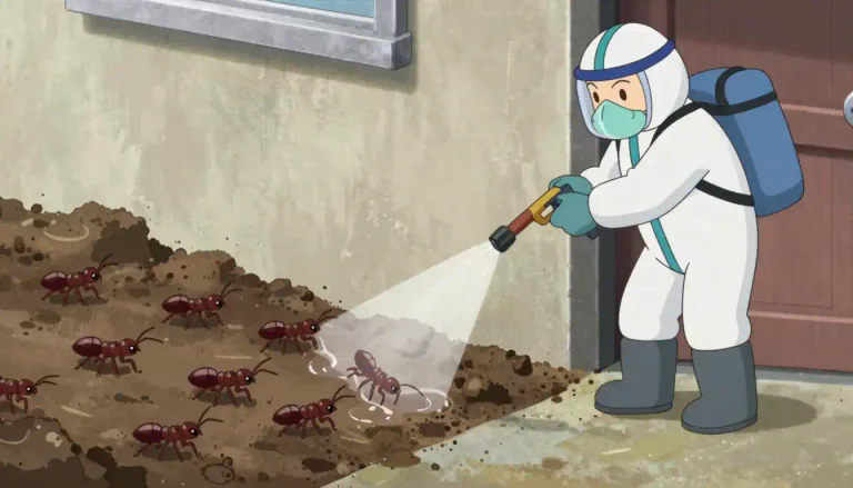 Visual representation of "termiticide" - A chemical substance that kills termites, often used in agriculture and home pest control.