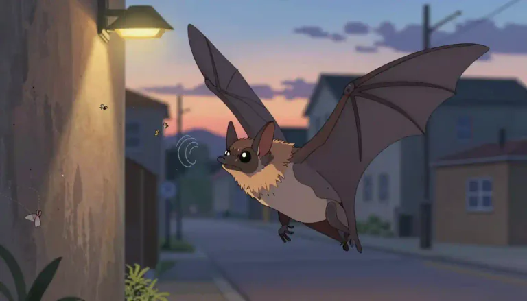 Visual representation of "pipistrelle" - A small bat of the genus Pipistrellus, often found in urban areas and known for its agile flight and echolocation abilities.