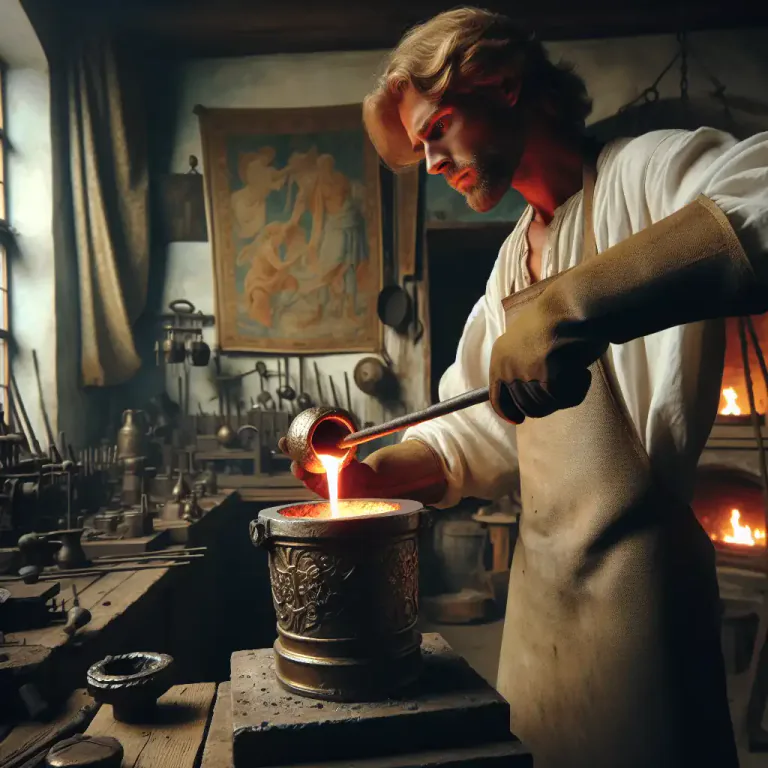 Visual representation of "recast" - To melt a metal, and then shape it again while it is hot