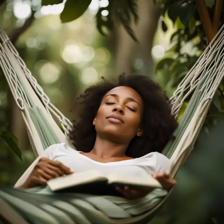 Visual representation of "take it/things easy" - To relax and not do things that will make you stressed or tired