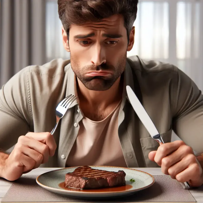 Visual representation of "rubbery" - Difficult to chew because of being elastic and firm.