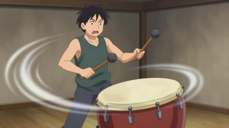 Visual representation of "percussive" - Related to or causing a striking or hitting sound
