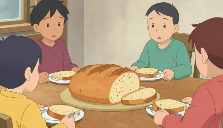 Visual representation of "portion" - A part of something that is shared between people