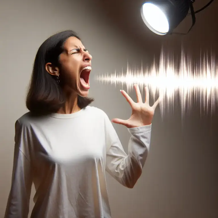 Visual representation of "call" - A shout or cry used to attract attention