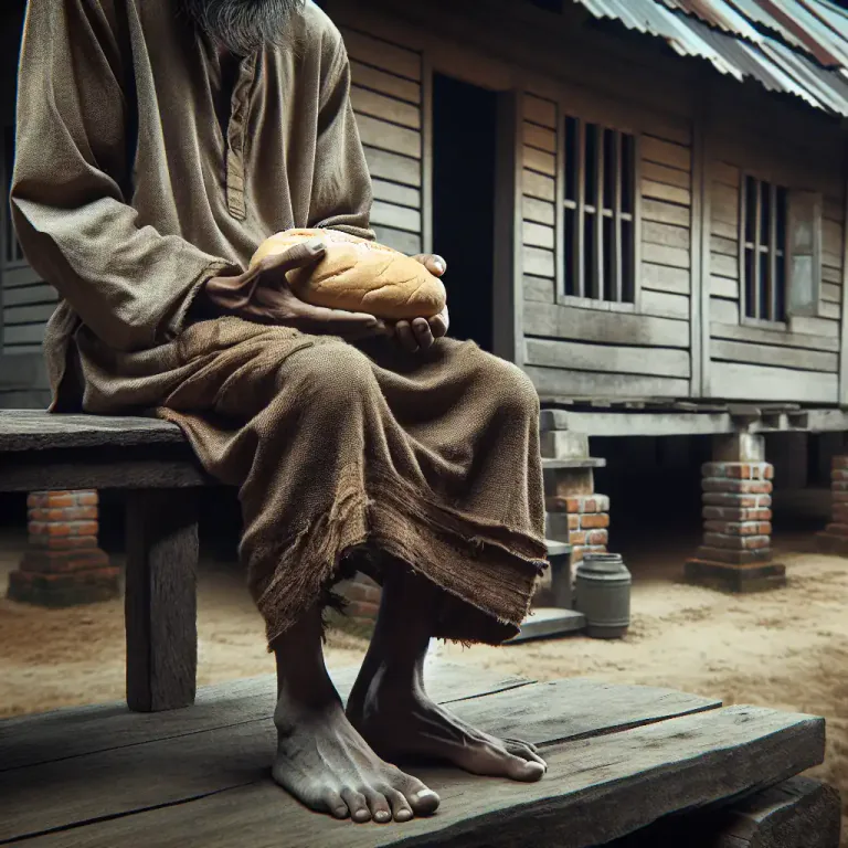 Visual representation of "subsistence" - The action or fact of maintaining or supporting oneself, especially at a minimal level