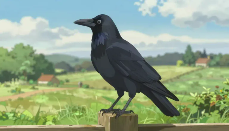 Visual representation of "rook" - A black bird that is common in the UK and similar to a crow.
