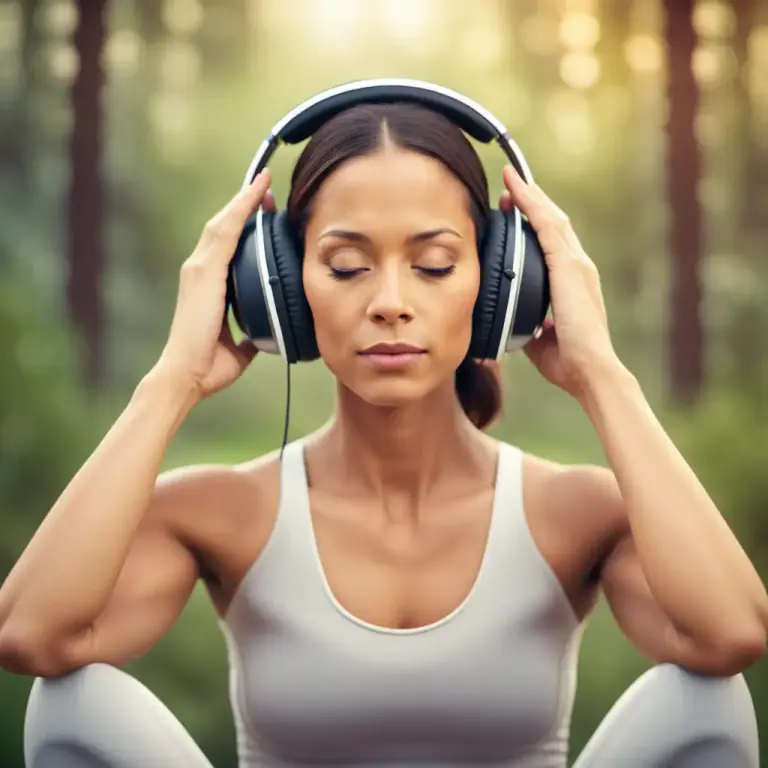 Visual representation of "meditative" - Related to or used in meditation, a practice of focusing mind and relaxing body.