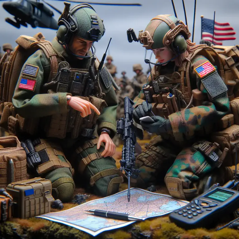 Visual representation of "interoperability" - The ability of different military equipment or groups to work together during operations.