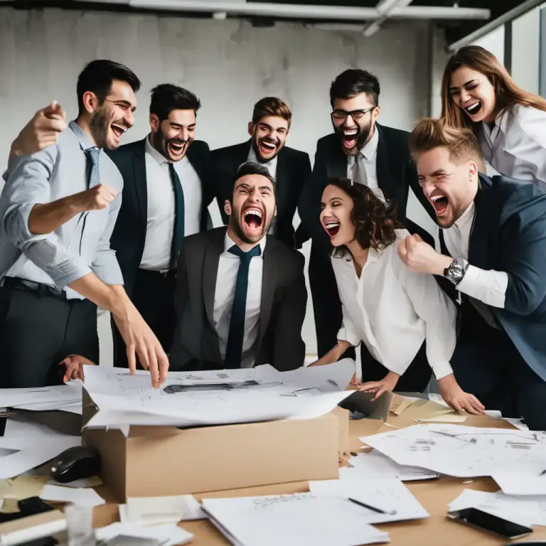 Visual representation of "mess about" - To act in a joking or foolish way.