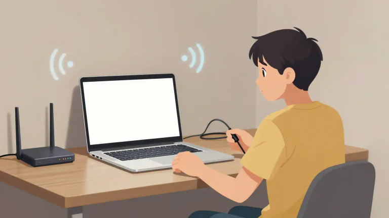 Visual representation of "offline" - Not connected to the internet