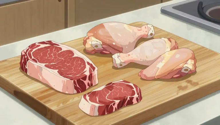 Visual representation of "meat" - The flesh of an animal or bird used as food