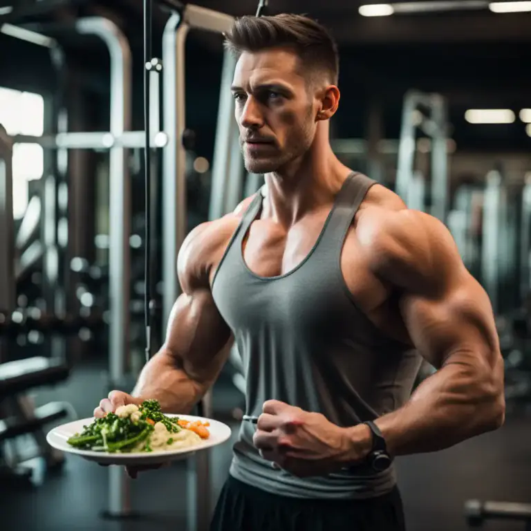 Visual representation of "beef up" - increase muscle mass through exercise and diet