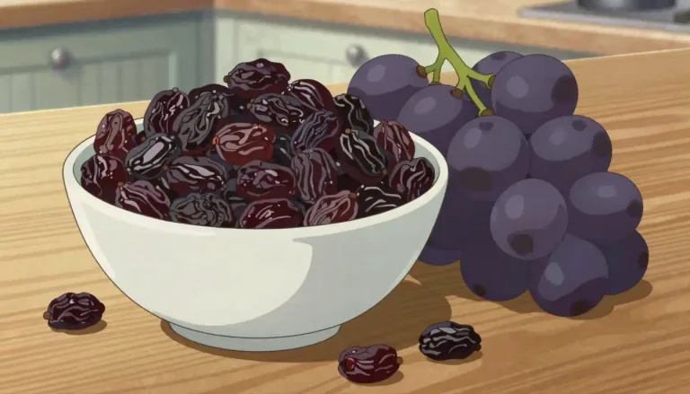Visual representation of "currant" - A small dried fruit made from a small type of grape which is originally from the Mediterranean region.