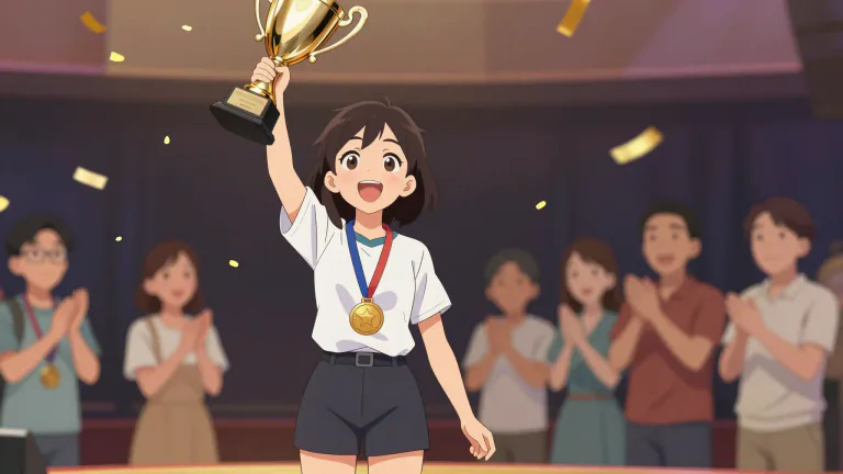Visual representation of "winner" - A person or thing that wins something such as a game or competition