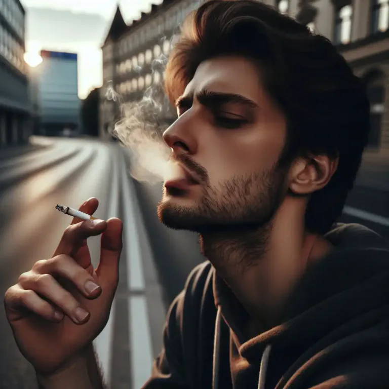 Visual representation of "draught" - An act of inhaling smoke from a cigarette.