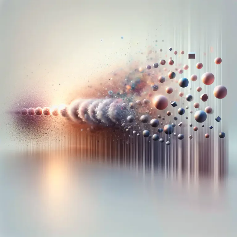 Visual representation of "evanescence" - In physics, the process in which a quantum mechanical system transitions from a quantum state to a classical physics system