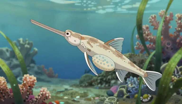 Visual representation of "pipefish" - A fish of a genus noted for its unique reproductive behavior, with males carrying the fertilized eggs.