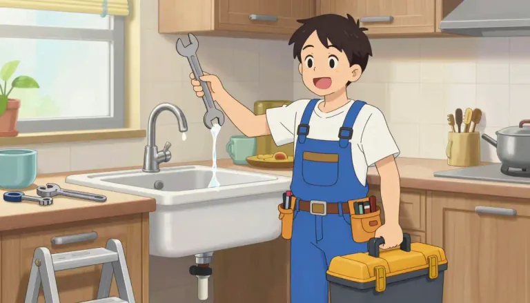 Visual representation of "handyman" - A person who repairs and maintains houses, gardening, electronics etc.