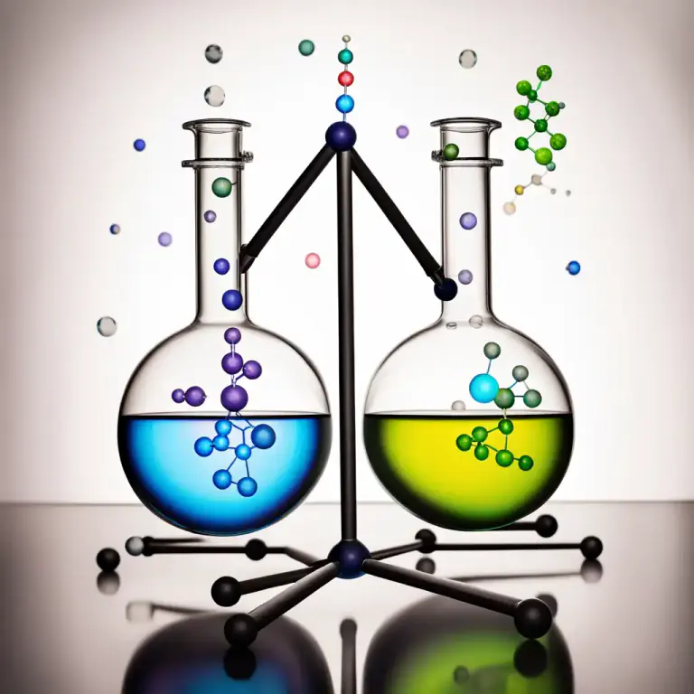 Visual representation of "equilibrium" - In chemistry, a state where a reaction's forward and reverse rates are equal