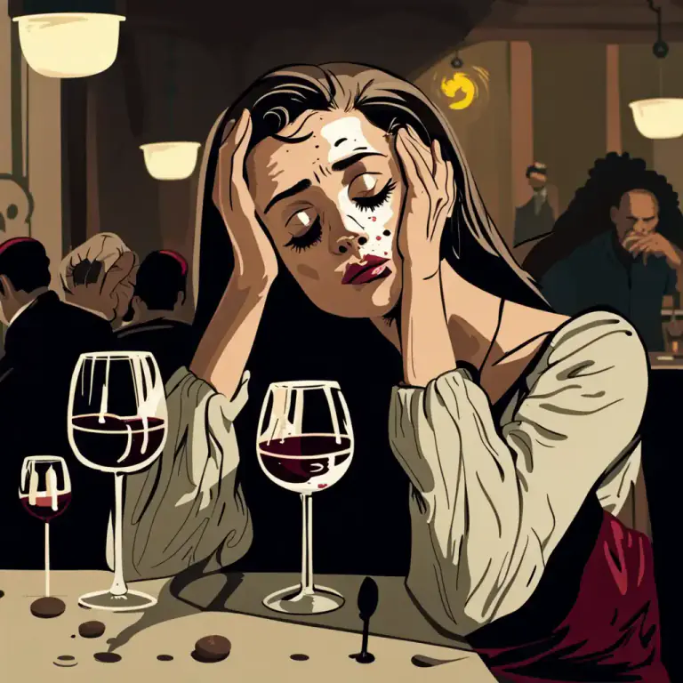 Visual representation of "go to somebody’s head" - To make someone feel dizzy or drunk