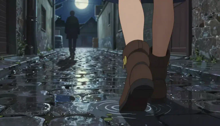 Visual representation of "footfall" - The sound of someone stepping or walking.