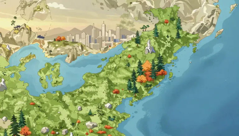 Visual representation of "northeastern" - Pertaining to the northeastern geographical area of the United States.