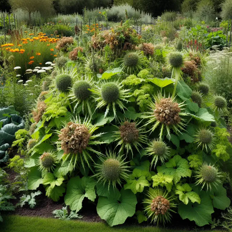 Visual representation of "weed out" - To remove plants that are considered unwanted or undesirable from an area where other plants are grown.
