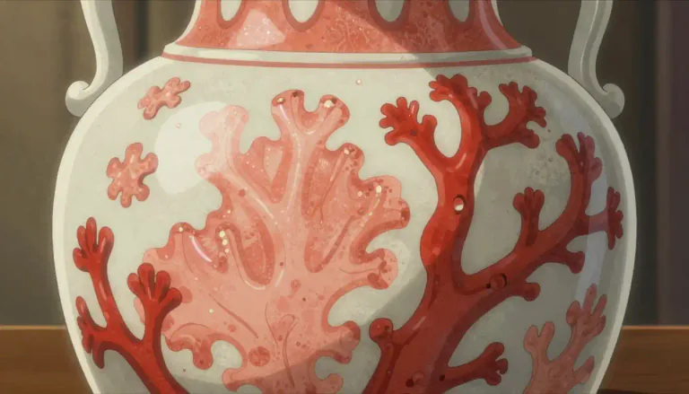 Visual representation of "coralline" - Referring to or having the characteristics of corals, especially in color or texture.