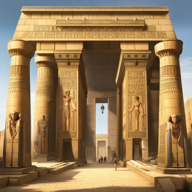 Visual representation of "pylon" - A gateway or entrance marker, especially in ancient Egyptian architecture.