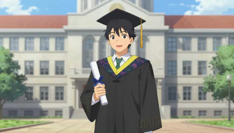 Visual representation of "alumnus" - A person who has graduated from a school, college or university.
