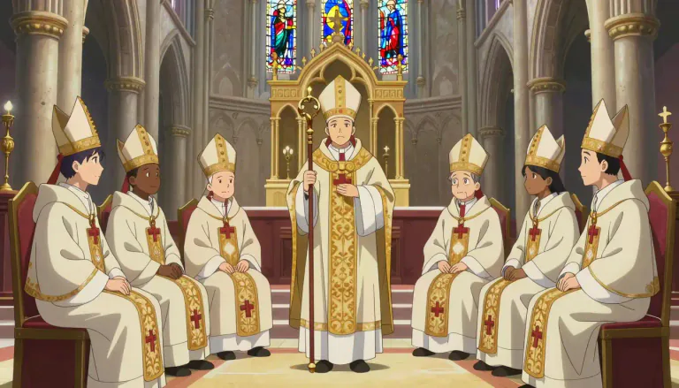 Visual representation of "episcopal" - Related to a bishop or bishops.