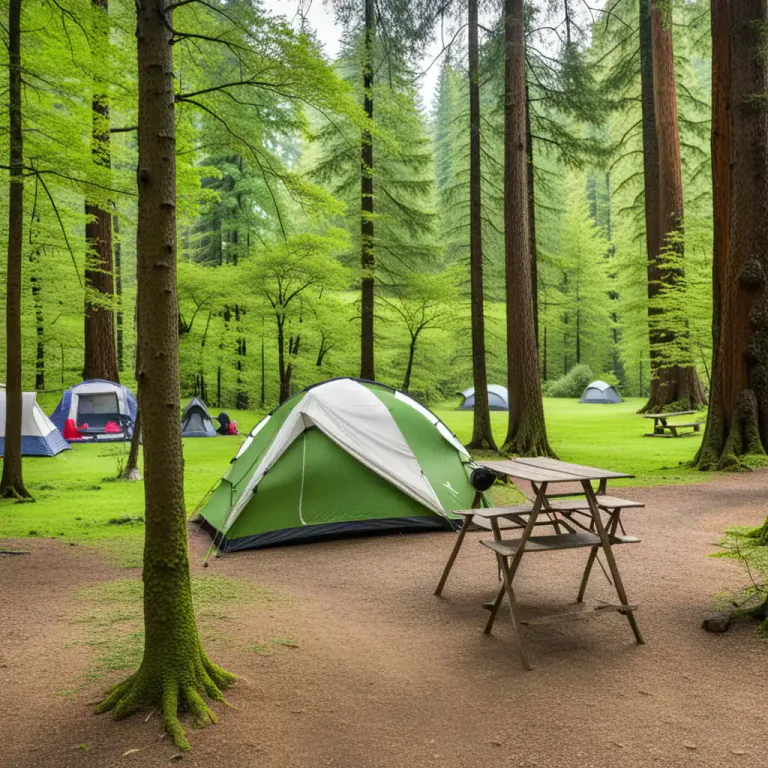 Visual representation of "pitch" - To set up a tent.