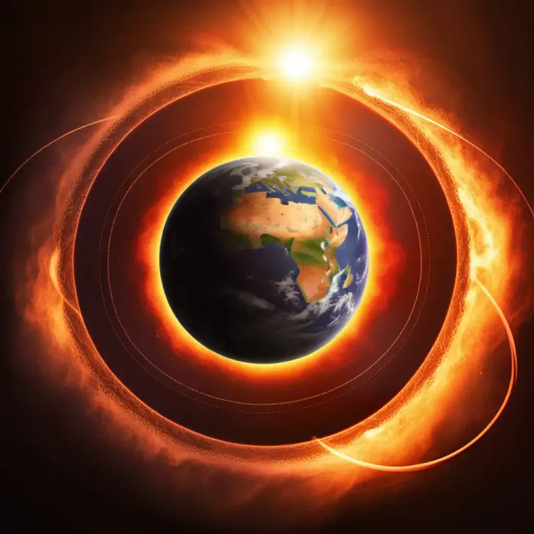 Visual representation of "revolve around" - To physically move in a circle or orbit around a central point.