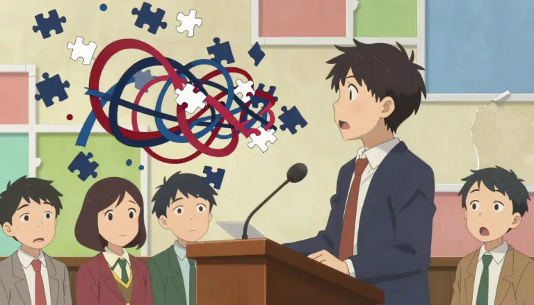 Visual representation of "incoherence" - The quality of being unclear or not connected in a logical way