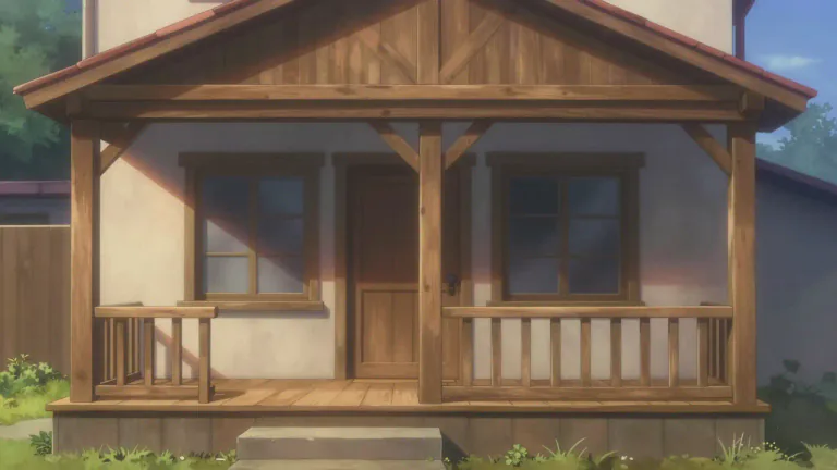 Visual representation of "porch" - A covered area at the front or entrance of a building