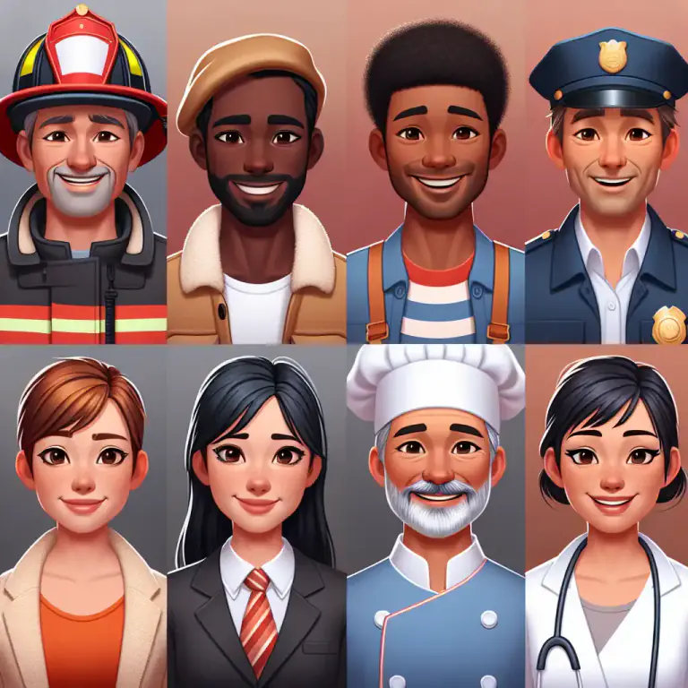 Visual representation of "menagerie" - An unusual and varied group of people.