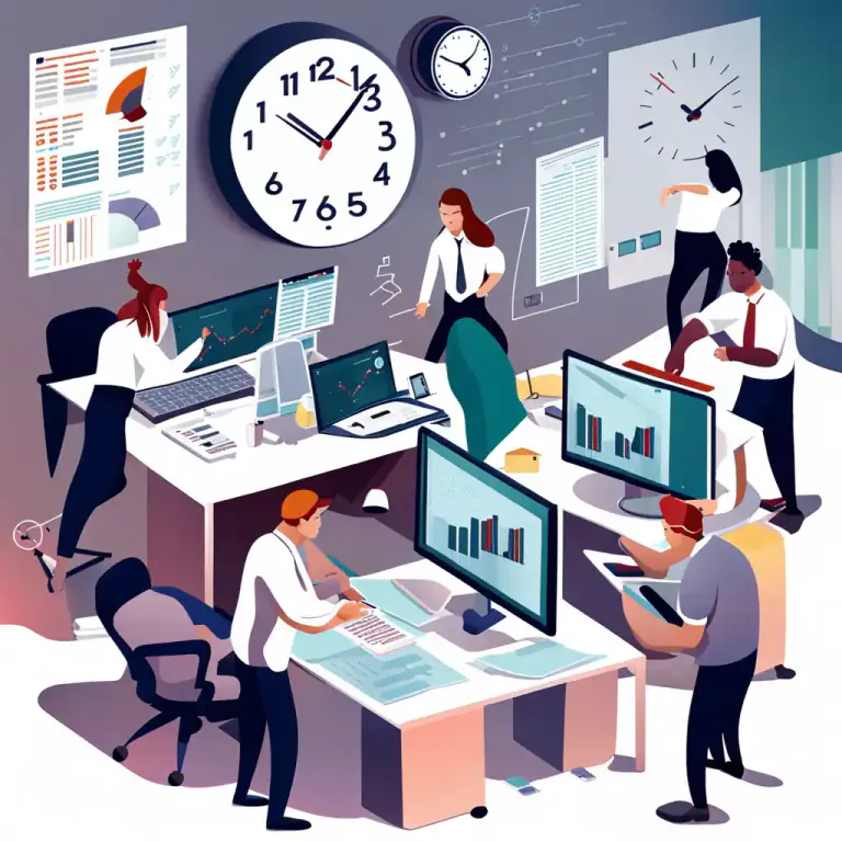 Visual representation of "go into overdrive" - To speed up a process or activity