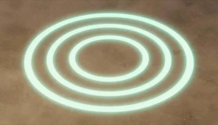 Visual representation of "concentric" - Having a common center, like circles or spheres.