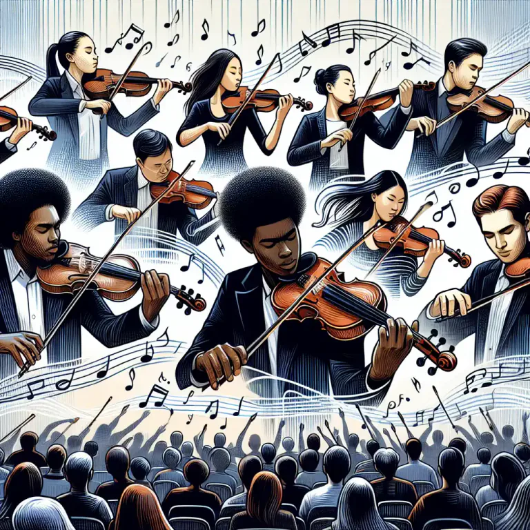 Visual representation of "allegro" - A piece of music that is meant to be played quickly, lively