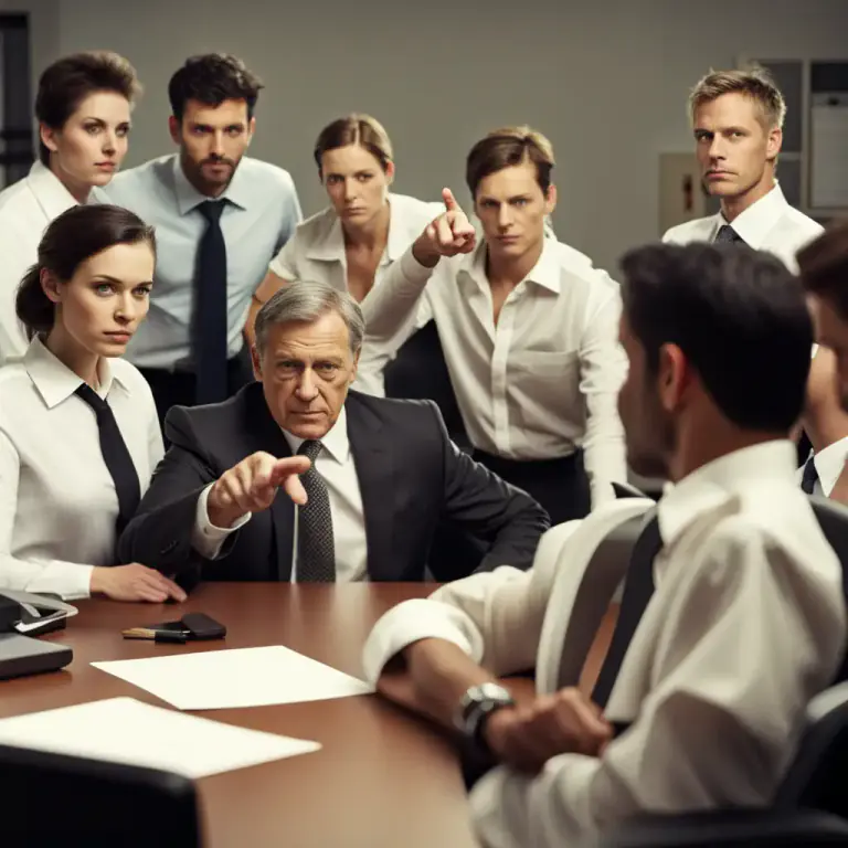 Visual representation of "dress down" - Rebuke someone severely