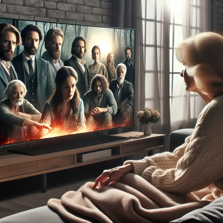 Visual representation of "soap" - A television or radio show with ongoing stories about the lives and problems of a group of people