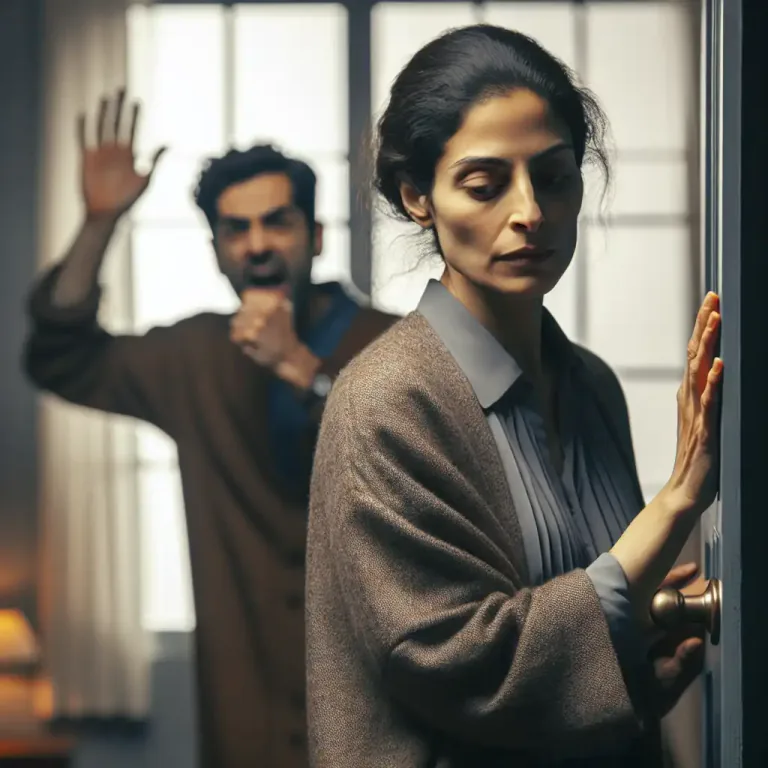 Visual representation of "walk" - To leave a place, often as a way of showing you are angry or upset.