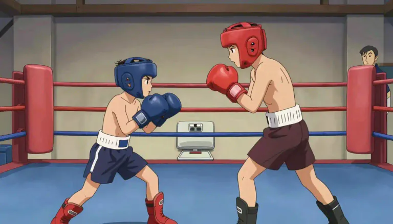 Visual representation of "featherweight" - A class in boxing and other sports where competitors are between a certain weight range.