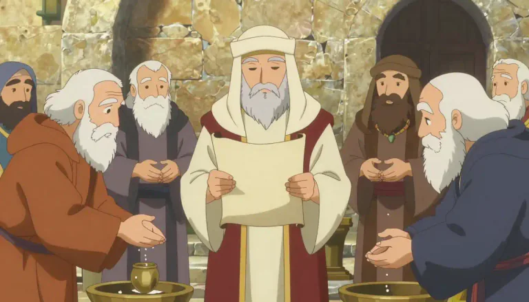 Visual representation of "pharisee" - A member of an ancient Jewish sect, characterized by strict observance of the traditional and written law.