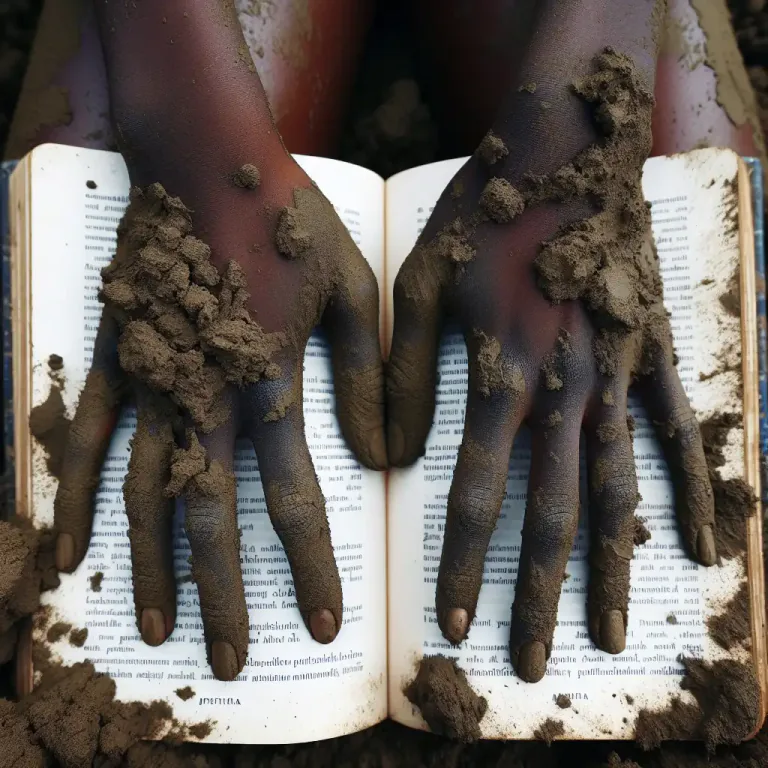 Visual representation of "smut" - To make something dirty or stained