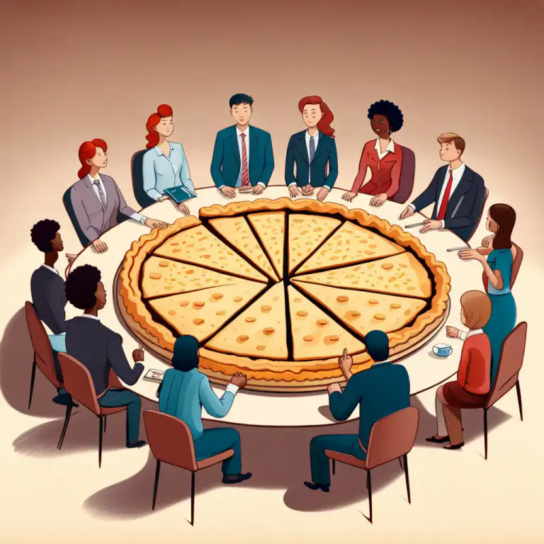 Visual representation of "equal" - Having the same importance or having the same rights to do something or say something as someone else.