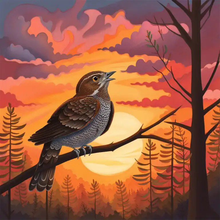 Visual representation of "whippoorwill" - A type of bird that is found in North America and is known for its distinctive song at dusk and dawn.